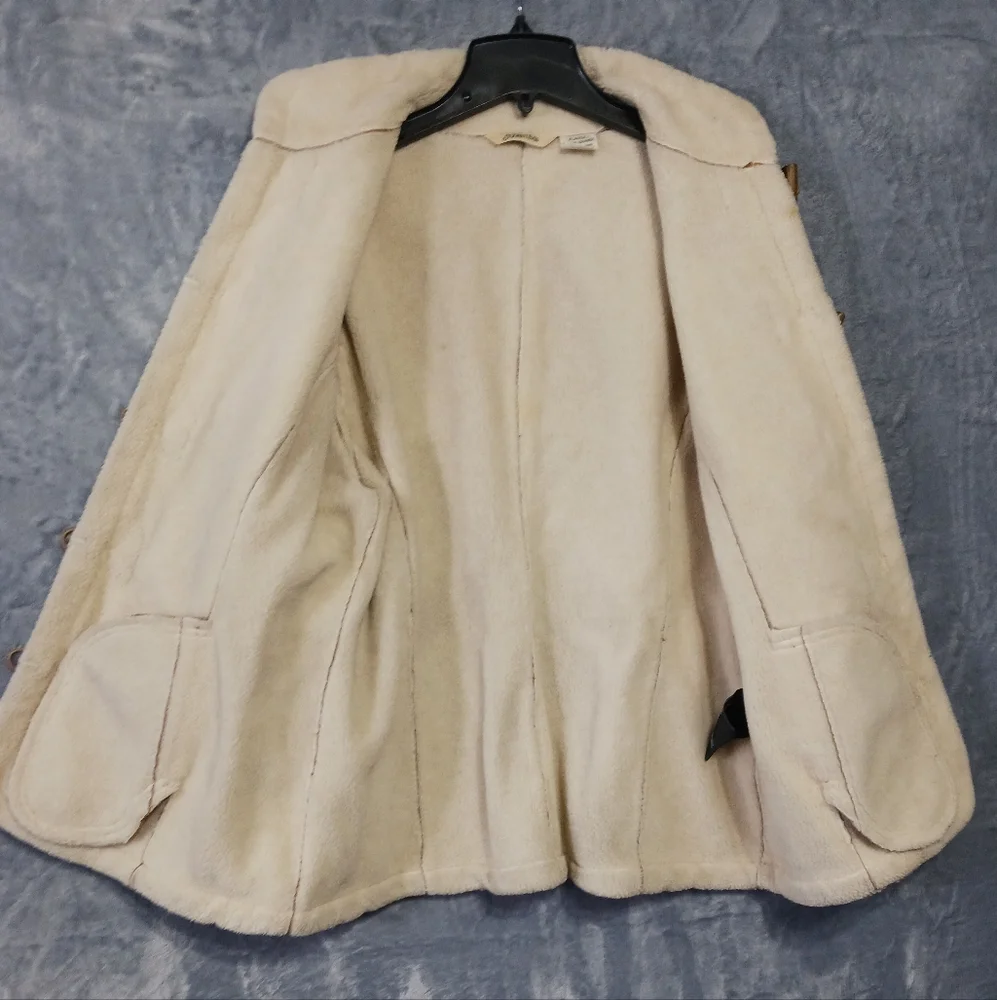 St. John's Bay XL  Faux Suede 90s Vintage Jacket Warm Pockets Floral - Picture 3 of 16